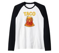 Cute Taco Trump Always Chickens Out Funny Let's Go Meme Raglan Baseball Tee