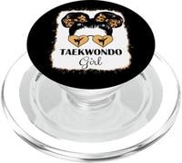 Cute Taekwondo Girl Bleached Leopard Taekwondo Lover Girls PopSockets PopGrip for MagSafe