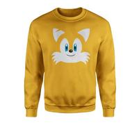 Cute Tails Jumper Sweatshirt Japan Game Gamer Mythological Hero Sidekick Secret Plan Ring Fantasy Action Adventure Team Console Level Boss Gift Present (7-8 Years, Mustard)