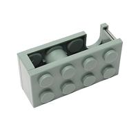 Cute Tape Dispenser, Mini Building Block Shape Tape Cutter Easy Cutting Desk Sticker Holder Stylish Desktop Accessory for Office Home School (Green)