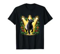 Cute Tapir Under Jungle Rainforest Spotlights T-Shirt