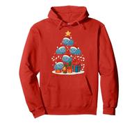 Cute Tardigrade Water Bear Microbiology Christmas Tree Xmas Pullover Hoodie