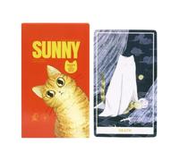 Cute Tarot Cards - 78 Cards Orange Cat, Learning Decks with Clear Instructions, Reading Deck with Broad Guidance, Fortune Game, Tarot Deck for Men Parties Self Discovery Mindfulness Past Lives