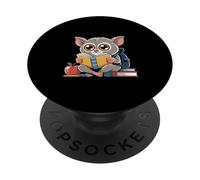 Cute Tarsier Book Lover School Cartoon PopSockets Adhesive PopGrip