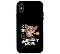 Cute Tarsier Midnight Mode Coffee Lovers Case for iPhone X/XS