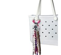 Cute Tassel Charm for Bogg Bag Accessories Backpack Handbag Tote Rubber Beach Bag Accessories For Girls Teen Boys Women, M, Cotton Acrylic