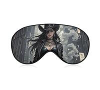 Cute Tattooed Cowboy Girl Eye Mask for Women & Men, Breathable & Adjustable Eye Cover, Ultra Soft Sleep Mask, Lightweight Travel Blindfold for Airplane, Nap, Night Sleeping