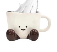 Cute Tea Mug - Mug | Animal Cup | Novelty Tea Cup with Feet | Aesthetic Ceramic Hand-kneaded Pen Holder | Decorative Desk Accessory for Offices Home, Birthday Christmas