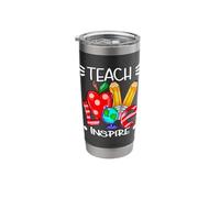 Cute Teach Love and Inspire Graphic for Students & Teachers Stainless Steel Insulated Tumbler