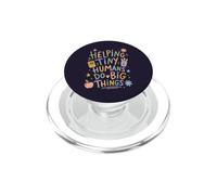 Cute Teacher Classroom Kindness Tiny Humans Big Things PopSockets PopGrip for MagSafe