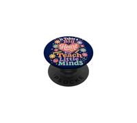 Cute Teacher Heart Little Minds Floral Classroom Vibe PopSockets Adhesive PopGrip