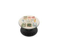 Cute Teacher Life School Classroom Pastel Teaching PopSockets Adhesive PopGrip