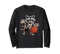 Cute Team Raccoon Basketball Trash Panda Champ Talker Game Long Sleeve T-Shirt