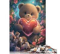 Cute Teddy Bear 500 Pieces Puzzles for Adults & Teenager Teenager Man Woman Gift 500pcs (52x38cm)