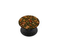 Cute Teddy Bear Autumn Pattern Aesthetic Oak Leaves Acorns PopSockets Adhesive PopGrip