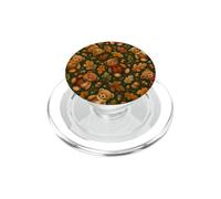 Cute Teddy Bear Autumn Pattern Aesthetic Oak Leaves Acorns PopSockets PopGrip for MagSafe
