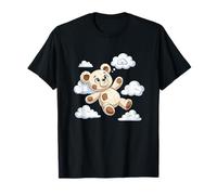 Cute Teddy Bear Floating in Soft Dream Clouds T-Shirt