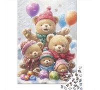 Cute Teddy Bear Jigsaw Puzzles For Adults 500 Piece Jigsaws Puzzles 500 Piece Puzzles For Adults Kids Puzzle Games Toys Gift 500pcs (52x38cm)