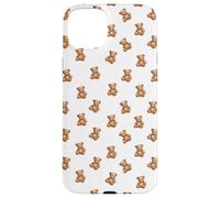 Cute Teddy Bear Pattern Cozy Seasonal Aesthetic Case for iPhone 15 Plus