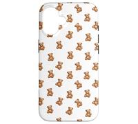 Cute Teddy Bear Pattern Cozy Seasonal Aesthetic Case for iPhone 16