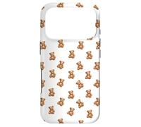 Cute Teddy Bear Pattern Cozy Seasonal Aesthetic Case for iPhone 17 Pro