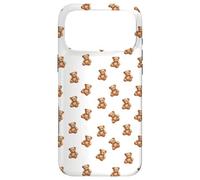 Cute Teddy Bear Pattern Cozy Seasonal Aesthetic Case for iPhone 17 Pro Max