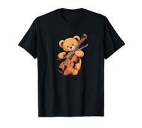 Cute Teddy Bear Playing Cuddly Toy Cello Cellist Cellist T-Shirt
