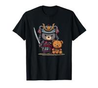 Cute Teddy Bear Samurai with Ninja Sword Costume T-Shirt