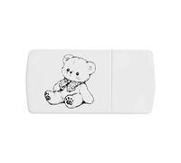 'Cute Teddy Bear Sitting' Pill Box with Tablet Splitter (PI00034627)