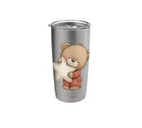 Cute Teddy Bear Winter Cozy Animal Art Stainless Steel Insulated Tumbler
