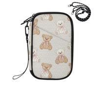 Cute Teddy Bears Ribbons Passport Holder for Travel Family Passport Holder