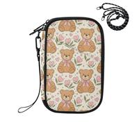 Cute Teddy Hearts Bears Passport Holder for Travel Family Passport Holder
