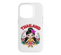 Cute Thailand Girl Traditional Dress With Orchids for Kids Case for iPhone 14 Pro
