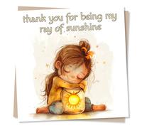 Cute Thank You Card - Thank You For Being My Ray Of Sunshine - Appreciation Card For Friend
