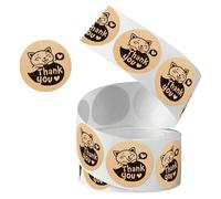 Cute Thank You Stickers,Funny Labels Decal Roll - Funny Cat Design Stickers | for Restaurant Office Bakery School Classroom