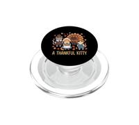 Cute Thankful Kitty Thanksgiving Cats PopSockets PopGrip for MagSafe