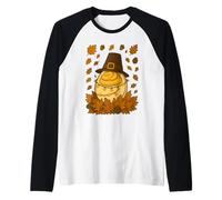 Cute Thanksgiving Fall Autumn Lights Wrapped on Deviled Eggs Raglan Baseball Tee