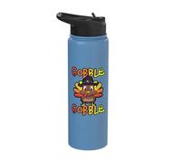 Cute Thanksgiving Turkey Day Gobble Gobble Stainless Steel Insulated Water Bottle