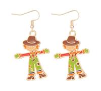 Cute Thanksgiving Turkey Pumpkin Dangle Earrings for Women Thanksgiving Accessory Fall Maple Leaf Earrings Holiday Thanksgiving Jewelry, Zinc, No Gemstone