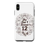 Cute The Fall I Turned 12 Cozy Autumn Birthday Party Case for iPhone XS Max