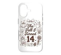 Cute The Fall I Turned 14 Cozy Autumn Birthday Party Case for iPhone 17