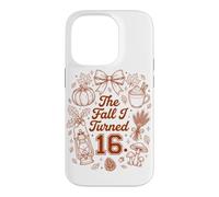 Cute The Fall I Turned 16 Cozy Autumn Birthday Party Case for iPhone 14 Pro