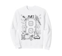 Cute The Fall I Turned 8 Cozy Autumn Birthday Party Sweatshirt