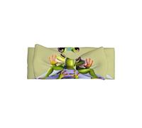 Cute The funny frog doing yoga Print Baby Bow Headband - Stretchy & Soft, Perfect Full Moon Gift for Infant Girls