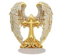 Cute Things for Bedroom Gorgeous Angel Win Gs C ROS S Decoration Finely Detailed Win Gs Gracefully Wrap Around The C ROS S Elegant Boho Style Pr Emium Acrylic Material（ 2D）