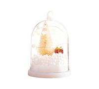 Cute Things for Bedroom LED Illuminated Globe Frosted Glass Tabletop Ornament with Warm White Lights and Ready Packaging for