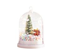 Cute Things for Bedroom LED Illuminated Globe Frosted Glass Tabletop Ornament with Warm White Lights and Ready Packaging for