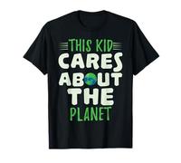 Cute This Kid Cares Planet Protect Save World Hour Day Earth T-Shirt