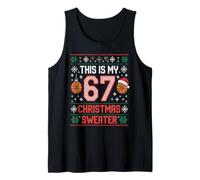 Cute This My Ugly 67 Christmas Sweater Meme Six Seven Brain Tank Top