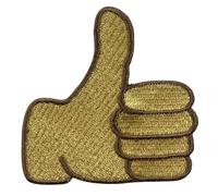Cute Thumbs Up Yellow Clothing Jacket Shirt Badge Iron on Sew on Embroidered Patch